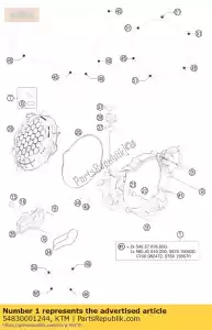 ktm 54830001244 interm. clutch cover cpl. - Bottom side