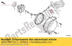 Aquí puede pedir cuerda, arrancador de retroceso de Honda , con el número de pieza 28407HM7A11: