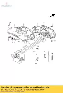 suzuki 3414214G00 schakelaar, afstellen - Onderkant