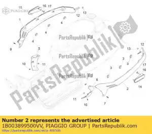 Piaggio Group 1B003899500VV abdekung l. - Onderkant