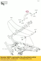 920720772MA, Kawasaki, Band, nero kawasaki d tracker 150, Nuovo