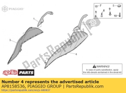 Aprilia AP8158536, Flanc arriere gauche gris, OEM: Aprilia AP8158536