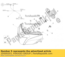 Aprilia 2D000203, Headlight wiring w/harness, OEM: Aprilia 2D000203