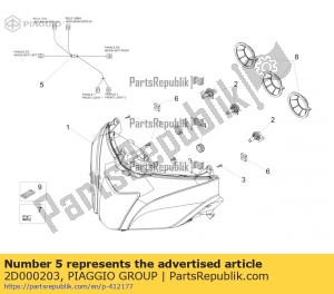 aprilia 2D000203 headlight wiring w/harness - Bottom side