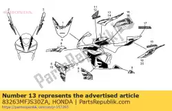 Here you can order the no description available at the moment from Honda, with part number 83263MFJS30ZA: