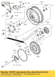 poelie riem vn1700c9f van Kawasaki, met onderdeel nummer 490790018, bestel je hier online: