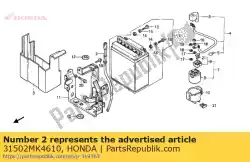 geen beschrijving beschikbaar op dit moment van Honda, met onderdeel nummer 31502MK4610, bestel je hier online: