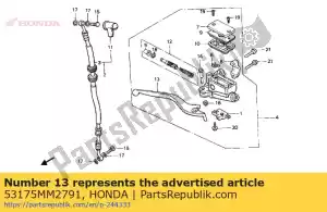 Honda 53175MM2791 levier comp., r.han - La partie au fond