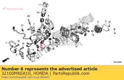 Qui puoi ordinare filo di cablaggio da Honda , con numero parte 32100MKEA10: