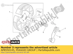 aprilia AP8550145 placa - Lado inferior