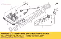 33727MN8671, Honda, cover comp., licence honda vfr  riii vfr400r3 400 , Nouveau