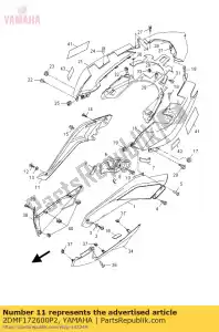 yamaha 2DMF172600P2 coperchio laterale del coperchio 2 mdnm1 - Il fondo