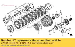 Qui puoi ordinare molla, frizione da Honda , con numero parte 22401MGE020: