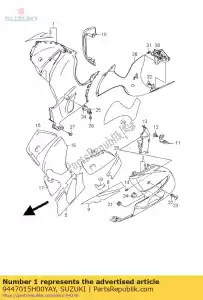 Suzuki 9447015H00YAY carenado comp, un - Lado inferior