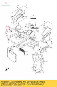 Suzuki 5311131G60PNB spatbord, voorkant - Onderkant