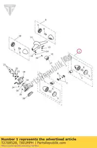 triumph T2708528 conjunto de indicador delantero - Lado inferior