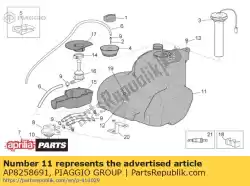 Qui puoi ordinare serbatoio di carburante da Piaggio Group , con numero parte AP8258691: