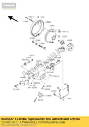 beugel koplamp, rechts zr550-b4 van Kawasaki, met onderdeel nummer 110481316, bestel je hier online: