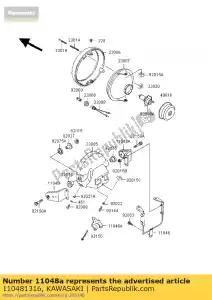 kawasaki 110481316 beugel koplamp, rechts zr550-b4 - Onderkant