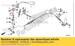 Ici, vous pouvez commander le tuyau, pivot intérieur auprès de Honda , avec le numéro de pièce 54321HN8000: