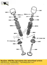 klep met veermotor, 0 zx1100-a van Kawasaki, met onderdeel nummer 490781010, bestel je hier online: