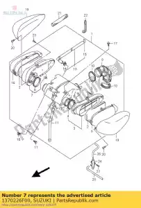 Suzuki 1370226F00 limpiador, aire, rh - Lado inferior