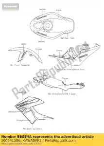 kawasaki 560541506 marque, réservoir de carburant, kawasaki br250e - La partie au fond