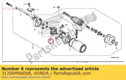 houder set, borstel van Honda, met onderdeel nummer 31206MR6008, bestel je hier online: