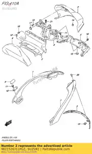 Suzuki 4621526J11PGZ capa, garfo h - Lado inferior