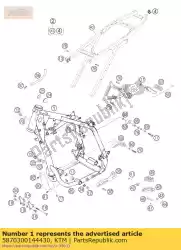 Here you can order the frame cpl. 'eh05 from KTM, with part number 5870300144430: