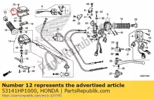 honda 53141HP1000 cover, throttle case - Bottom side