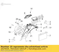 2924654, Piaggio Group, support de support de plaque d'immatriculation     , Nouveau