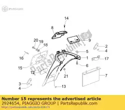 Qui puoi ordinare supporto portatarga da Piaggio Group , con numero parte 2924654: