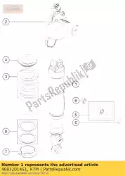 Here you can order the monoshock assembly group from KTM, with part number 46812014S1: