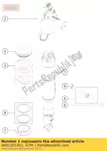 ktm 46812014S1 monoshock assembly group - Bottom side