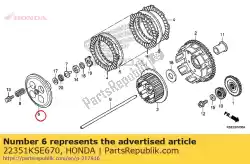 Aqui você pode pedir o placa, pressão da embreagem em Honda , com o número da peça 22351KSE670: