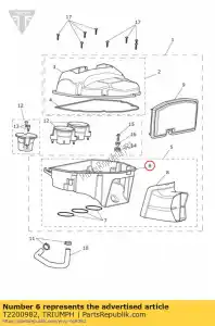 triumph T2200982 airbox lager - Onderkant