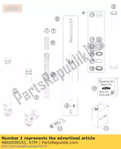 ktm 48600585S1 morsetto assale r / s cpl. 07 - Il fondo