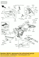 4913153046C, Kawasaki, sudario motore, sinistra, ebano klx125d kawasaki d tracker 125 2010, Nuovo