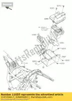 110550617, Kawasaki, suporte, ecu e caixa de retransmissão vn1700c9 kawasaki vn vulcan 1700 2009 2010 2011 2012 2013 2014 2015 2016, Novo