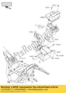 kawasaki 110550617 suporte, ecu e caixa de retransmissão vn1700c9 - Lado inferior