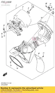 Suzuki 1382628H00 braçadeira, ar limpo - Lado inferior