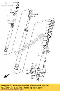 suzuki 5112545420 ressort, huile de fourche - La partie au fond