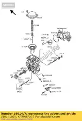 Qui puoi ordinare regolazione del cacciavite z250-g2 da Kawasaki , con numero parte 160141029: