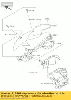 110561253, Kawasaki, bracket,rh kawasaki er6n  e f er650 er 6n abs 650 , New