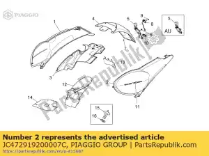 Piaggio Group JC472919200007C owiewka tylna lewa. szary - Dół