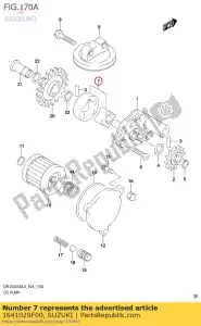 Suzuki 1641029F00 jeu de rotors, huile p - La partie au fond