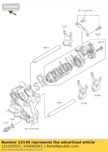 kawasaki 131450557 tambor de cambio de levas zr800ads - Lado inferior