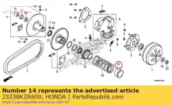 Tutaj możesz zamówić brak dost? Pnego opisu od Honda , z numerem części 23238KZR600: