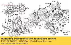 Aqui você pode pedir o rolamento g, virabrequim r. Lado (marrom / marrom) (o. S.) em Honda , com o número da peça 13318KTW901: